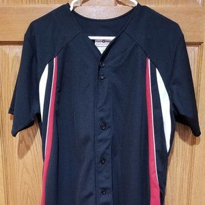 Teamwork Athletic Apparel Men XL (40-42) Black Baseball Uniform Shirt NWOT NEW
